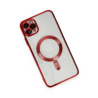 Newface iPhone 11 Pro Max Kılıf Kross Magneticsafe Kapak - Kırmızı