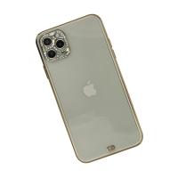 Newface iPhone 11 Pro Kılıf Liva Taşlı Silikon - Beyaz