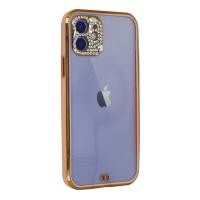 Newface iPhone 12 Kılıf Liva Taşlı Silikon - Pembe