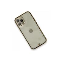 Newface iPhone 12 Pro Kılıf Liva Taşlı Silikon - Siyah