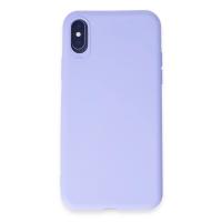 Newface iPhone X Kılıf First Silikon - Lila