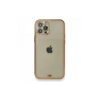 Newface iPhone 12 Pro Kılıf Liva Taşlı Silikon - Pembe