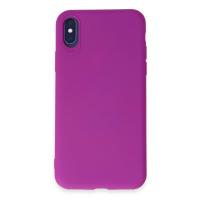 Newface iPhone X Kılıf First Silikon - Mor