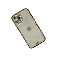 Newface iPhone 12 Pro Max Kılıf Liva Taşlı Silikon - Siyah