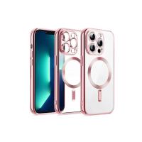Newface iPhone 12 Pro Kılıf Kross Magneticsafe Kapak - Rose