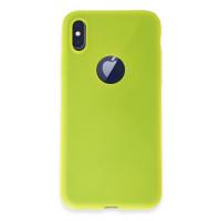 Newface iPhone X Kılıf First Silikon - Parlak Sarı