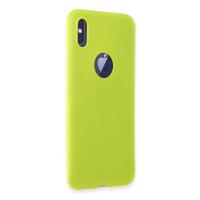 Newface iPhone X Kılıf First Silikon - Parlak Sarı