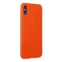 Newface iPhone X Kılıf First Silikon - Parlak Turuncu