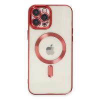 Newface iPhone 12 Pro Max Kılıf Kross Magneticsafe Kapak - Kırmızı