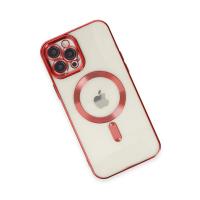 Newface iPhone 12 Pro Max Kılıf Kross Magneticsafe Kapak - Kırmızı