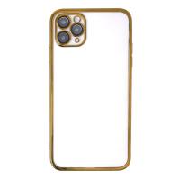 Newface iPhone 11 Pro Max Kılıf Razer Lensli Silikon - Gold