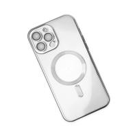 Newface iPhone 13 Pro Kılıf Kross Magneticsafe Kapak - Gümüş