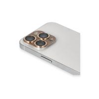 Newface iPhone 13 Pro Max Pers Alüminyum Kamera Lens - Gold