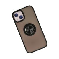 Newface iPhone 13 Kılıf Montreal Yüzüklü Silikon Kapak - Siyah