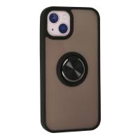 Newface iPhone 13 Kılıf Montreal Yüzüklü Silikon Kapak - Siyah