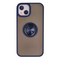 Newface iPhone 13 Kılıf Montreal Yüzüklü Silikon Kapak - Lacivert