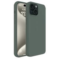 Newface iPhone 15 Plus Kılıf First Silikon - Koyu Yeşil