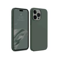 Newface iPhone 15 Pro Kılıf First Silikon - Koyu Yeşil