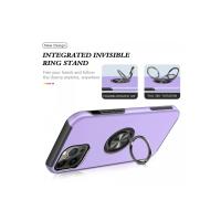 Newface iPhone 13 Pro Max Kılıf Elit Yüzüklü Kapak - Mor