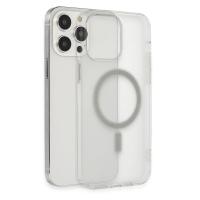 Newface iPhone 13 Pro Max Kılıf Matte Şeffaf Magneticsafe - Şeffaf