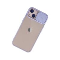 Newface iPhone 13 Kılıf Palm Buzlu Kamera Sürgülü Silikon - Lila