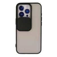 Newface iPhone 13 Pro Kılıf Palm Buzlu Kamera Sürgülü Silikon - Siyah