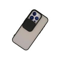 Newface iPhone 13 Pro Kılıf Palm Buzlu Kamera Sürgülü Silikon - Siyah