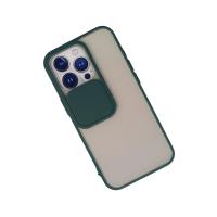 Newface iPhone 13 Pro Kılıf Palm Buzlu Kamera Sürgülü Silikon - Yeşil