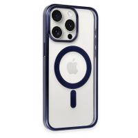 Newface iPhone 15 Pro Kılıf Erozi Magsafe Kapak - Lacivert