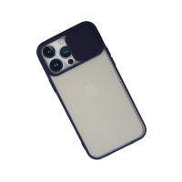 Newface iPhone 13 Pro Max Kılıf Palm Buzlu Kamera Sürgülü Silikon - Lacivert