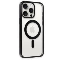 Newface iPhone 15 Pro Max Kılıf Erozi Magsafe Kapak - Siyah
