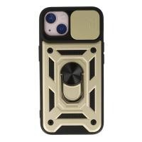 Newface iPhone 13 Kılıf Pars Lens Yüzüklü Silikon - Gold