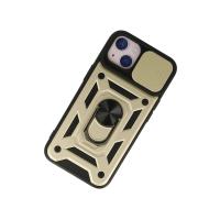 Newface iPhone 13 Kılıf Pars Lens Yüzüklü Silikon - Gold