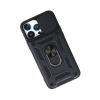 Newface iPhone 13 Pro Max Kılıf Pars Lens Yüzüklü Silikon - Lacivert