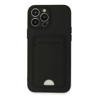 Newface iPhone 13 Pro Max Kılıf Kelvin Kartvizitli Silikon - Siyah