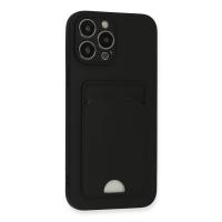 Newface iPhone 13 Pro Max Kılıf Kelvin Kartvizitli Silikon - Siyah