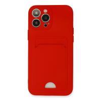 Newface iPhone 13 Pro Max Kılıf Kelvin Kartvizitli Silikon - Kırmızı