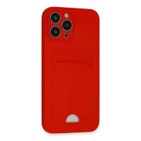Newface iPhone 13 Pro Max Kılıf Kelvin Kartvizitli Silikon - Kırmızı