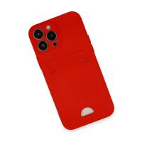Newface iPhone 13 Pro Max Kılıf Kelvin Kartvizitli Silikon - Kırmızı