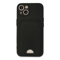 Newface iPhone 13 Kılıf Kelvin Kartvizitli Silikon - Siyah