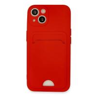 Newface iPhone 13 Kılıf Kelvin Kartvizitli Silikon - Kırmızı