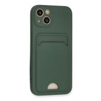 Newface iPhone 13 Kılıf Kelvin Kartvizitli Silikon - Koyu Yeşil