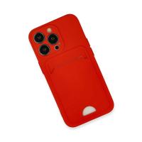 Newface iPhone 13 Pro Kılıf Kelvin Kartvizitli Silikon - Kırmızı