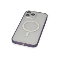 Newface iPhone 14 Pro Max Kılıf Grand Magneticsafe Kapak - Mor