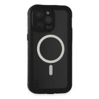 Newface iPhone 15 Pro Max Kılıf Red Pepper Magneticsafe Su Geçirmez Kılıf - Siyah-Gri