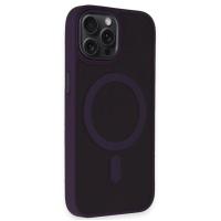 Newface iPhone 14 Pro Max Kılıf Oslo Magsafe Kapak - Derin Mor
