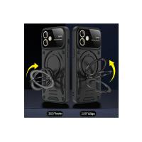 Newface iPhone 11 Kılıf Joy Lens Standlı Kapak - Koyu Yeşil