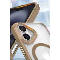 Newface iPhone 16 Plus Kılıf Enka Magsafe Silikon Kılıf - Desert