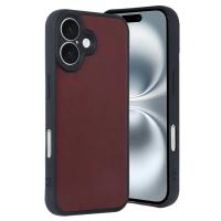 Newface iPhone 16 Kılıf Aras Deri Kapak - Bordo