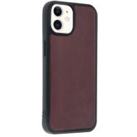 Newface iPhone 11 Kılıf Aras Deri Kapak - Bordo
